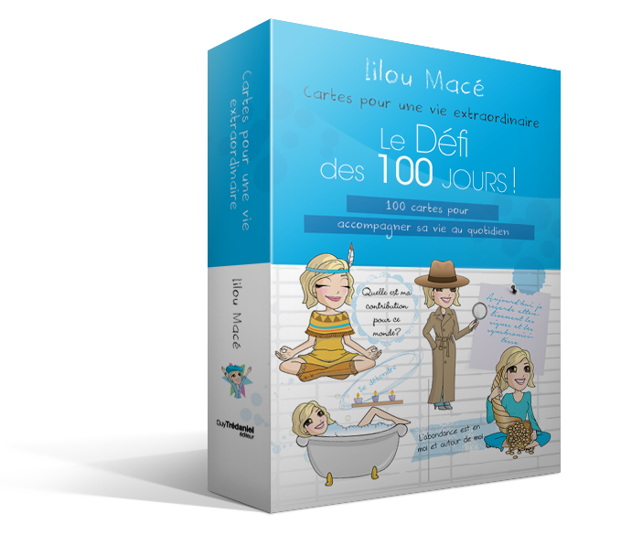 PACK Cahier d'exercices du Défi des 100 jours VIE EXTRAORDINAIRE  + 100 cartes d'INSPIRATION + POCHETTE CADEAU