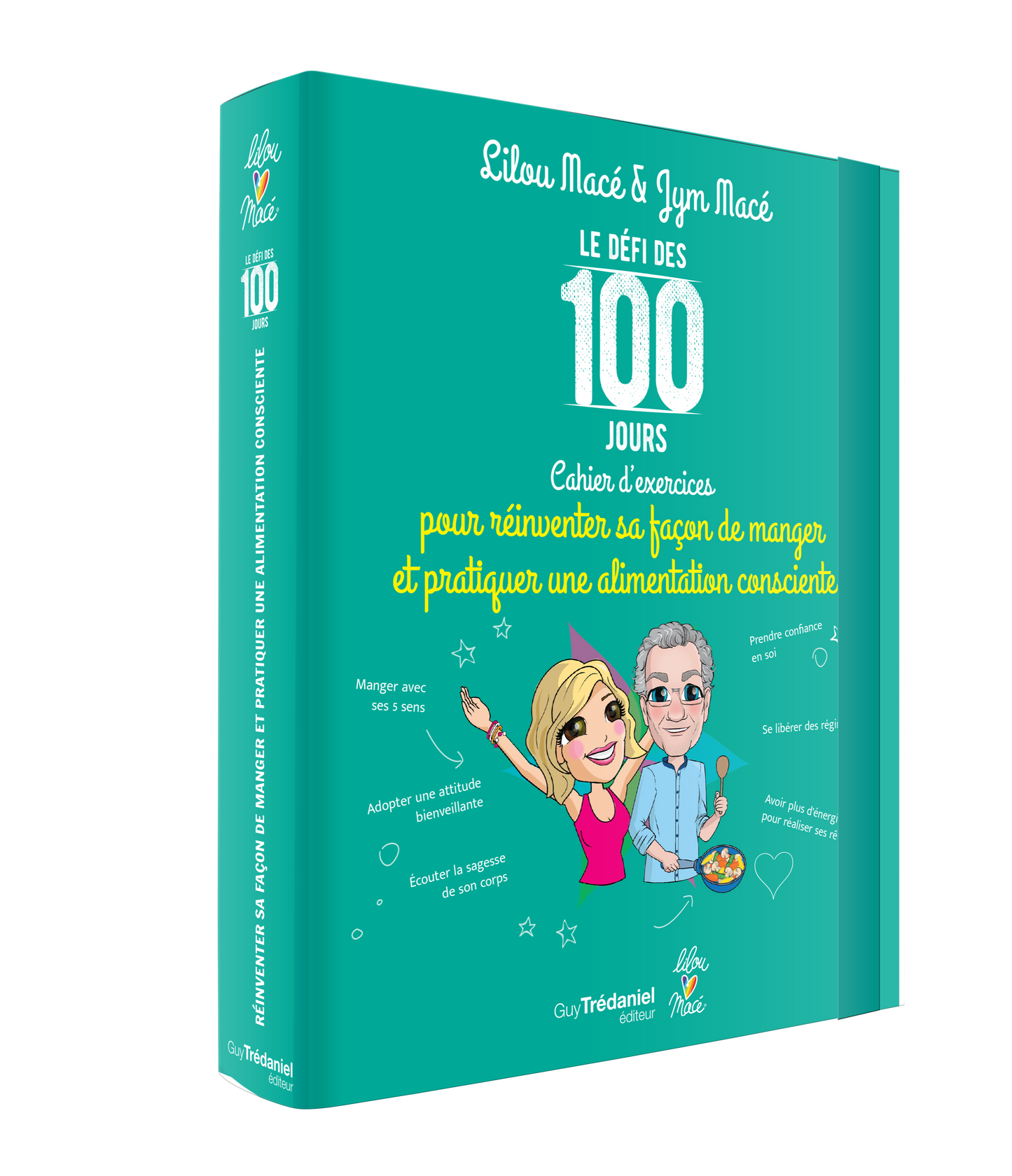 PACK Cahier d'exercices du Défi des 100 jours Alimentation Consciente  + Carnet de notes + 100 cartes Arc-en-ciel